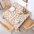 thumbnail image 2 of White Christmas Gingerbread Man Pattern Square Tablecloth,Waterproof Square Table Cover,Wipeable Spillproof Washable Table Cover for Home Kitchen Party Decor 42"X42"(107x107cm), 2 of 6
