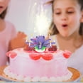Birthday Cake Flower Candles with Happy Birthday Music Rotating Setup