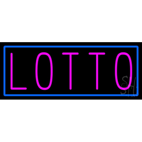 Stylish Lotto LED Neon Sign 13 x 32 - inches, Black Square Cut Acrylic Backing, with Dimmer - Bright and Premium built indoor LED Neon Sign for Defence Force.