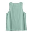 thumbnail image 5 of Tauxra Women Sleeveless Top for Casual Wear, Summer Round Neck Tank Top with Button Details, Soft Linen Fabric, Comfortable and Flowingy Loose Fit, Versatile for Everyday, 5 of 7