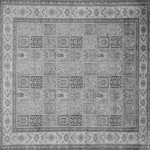 Ahgly Company Indoor Square Persian Gray Traditional Area Rugs, 3' Square