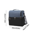 thumbnail image 3 of Dmlowu Insulated Lunch Bag, 2 Compartment Food Cooler Bag with Adjustable Crossbody Shoulder Strap, Large Capacity Lunch Box for Women Men Work Office Picnic, 3 of 6