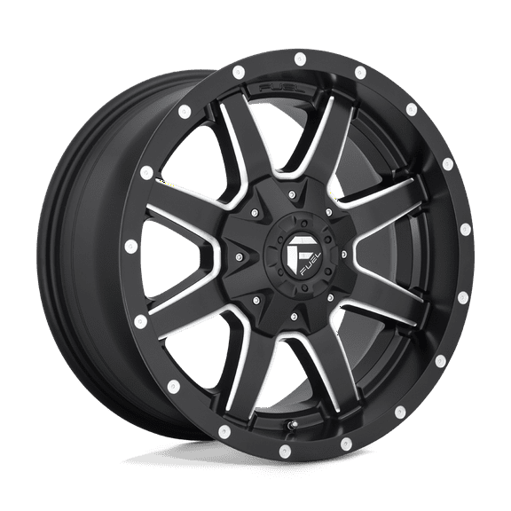 Fuel 1PC Aluminum Rim D538 MAVERICK 17X6.5in Matte Black Milled Finish, D53817659230
