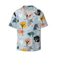 thumbnail image 3 of Goofa Elephant Tree Printed Men's Casual Short-sleeved Shirt,Lightweight Breathable Button-down,Summer Casual men's top,Versatile Fashion shirt-X-Large, 3 of 7