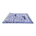 thumbnail image 2 of Ahgly Company Machine Washable Indoor Round Animal Blue Traditional Area Rugs, 8' Round, 2 of 4