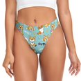 thumbnail image 1 of Fotbe Cute Dogs Corgi Tanga Sin Costuras para Mujer con Estampado – Panties Invisibles, Transpirables y Cómodos para Uso Diario-XX-Large, 1 of 6