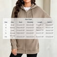 thumbnail image 3 of ClodeEU Women's Long Sleeve Zip Up Drawstring Hoodie Jacket,Casual Loose Sweatshirt Coat with Pocket ,Women's Plus L, 3 of 9
