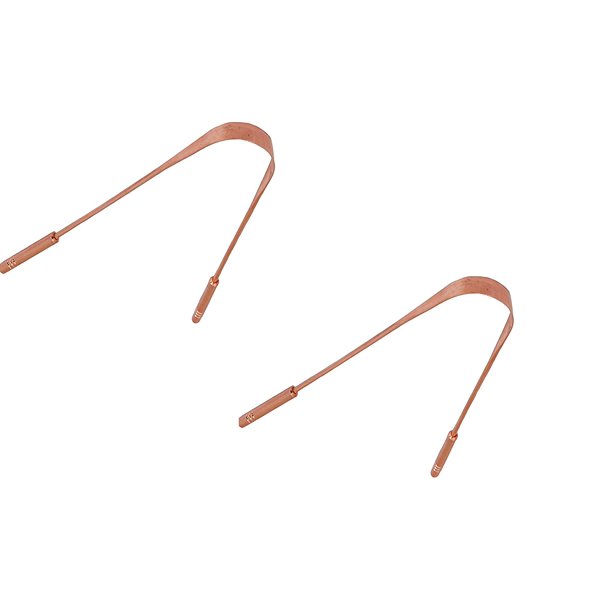 Copper Tongue Scraper for Adults, Natural Ayurvedic Tongue Cleaner, Bad