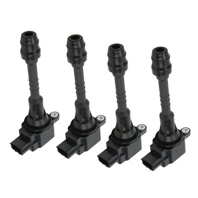 Bobina de encendido del automóvil ANGGREK 4 piezas 22448 6N015 Reemplazo ABS para Sentra 18L L4 2002 a 2006