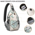 thumbnail image 3 of Travel Sling Backpack with Cute Cartoon Turtle and Ocean Marine Life Prints, Multi-Functional Design for Hiking, Cycling, and Photography, Lightweight and Durable, 3 of 6