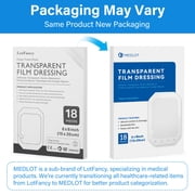 LotFancy Transparent Film Dressing, 6x8 inch, 18PCS, Waterproof Wound Adhesive Bandage Tape