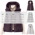 thumbnail image 3 of VBVC Women's Hooded Puffer Vest with Pockets , Waterproof Sleeveless Winter Coat For Women, M-2XL, 3 of 9