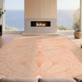 thumbnail image 2 of Design&I 3'x5' Washable Throw Rug Shaped Solid Vintage Scroll Detail Interlocking Gaura Border for Entryway, Kitchen, Ultra-Thin & Non-Slip Skid-Resistant Small, 2 of 7