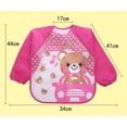 thumbnail image 3 of Toddler Kids Boys Girls Cartoon Long Sleeve Waterproof Feeding Apron Bib Smock Best Gifts for Infant Girls Boys, 3 of 4
