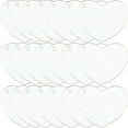thumbnail image 1 of 1 caja de 30 adornos acrílicos en blanco, discos de corazón, llaveros, dijes de 2 pulgadas, acrílico transparente, llaveros transparentes, dijes a granel, 1 of 9