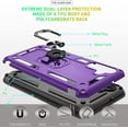 thumbnail image 3 of Galaxy A13 5G Case, Samsung A13 5G Case with HD Screen Protector, [Military-Grade] Magnetic Ring Holder Kickstand Shockproof Protective Phone Case for Samsung Galaxy A13 5G, Purple, 3 of 7