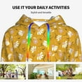 thumbnail image 4 of Xecao Daisies Flowers Pattern Hoodies for Women Sweatshirts Long Sleeve Sweatshirts Pullover Outfits with Pocket-Medium, 4 of 7