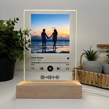 Featuring Your Own Voice Of Life Personalized Custom Song & Code Lyrics Music LED Light Print Memories First Dances Anniversary Wedding Gift