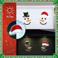 thumbnail image 4 of 22 Pieces Merry Christmas Decorations Garage Door Decor Snowman Magnets Stickers Refrigerator Decal Snowman Face Garage Christmas Set Reflective Car Magnetic Stickers, 4 of 7