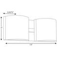 thumbnail image 2 of Arch LED Collection Two-Light Brushed Nickel Etched Glass Modern Bath Vanity Light, 2 of 2