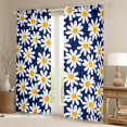 thumbnail image 2 of Feelyou Cartoon Flower Floral Curtains Pack of 2 (42x84 Each) for Kid, Rustic Groovy Daisy Curtains Blackout, Kawaii Cartoon Theme Bedroom Curtains, Blackout Curtains Room Decor, 2 of 6