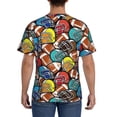 thumbnail image 3 of Bixox Men's American Football Printed Short Sleeve Skinny Athletic T-Shirt, 3 of 6