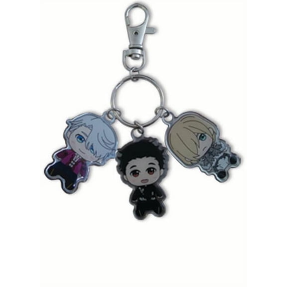 Key Chain - Yuri On Ice!!! - Sd Yuri, Victor & Yurio Metal New ge48077