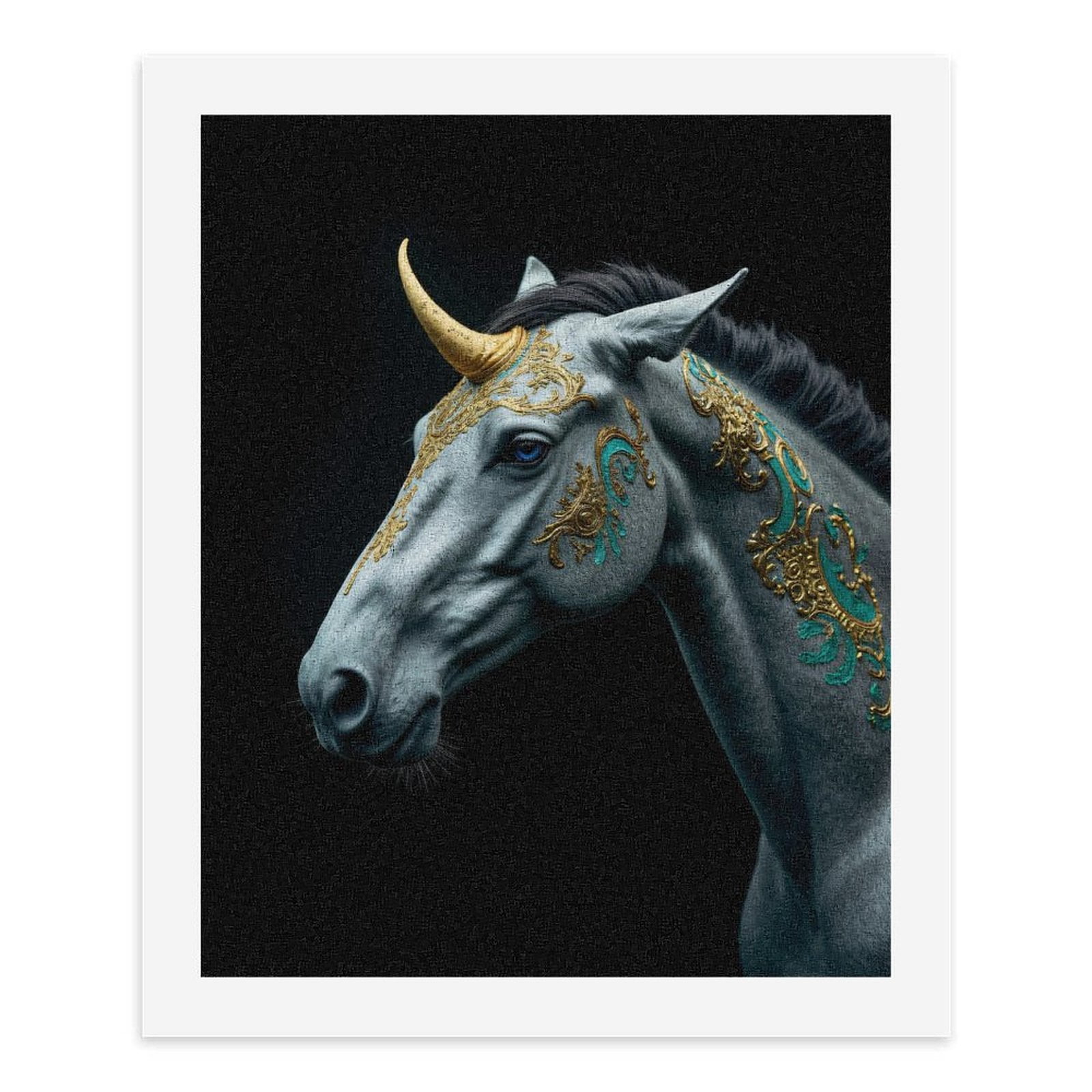 Paint By Numbers Kit for Adults Beginner - DIY Majestic Fantasy Horse Art Deco Canvas Painting Kits for Adults, Frameless Paint By Number for Adults for Home Wall Decor 16x20 Inch