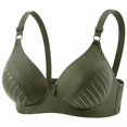 thumbnail image 2 of Byworldtasic Women's Wireless Lace Trim Bra Non‑Padded Soft Cup Everyday Comfort Bralette Adjustable Straps Bra, 2 of 10