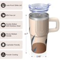 thumbnail image 3 of Boho Style 20oz Tumbler with Lid and Straws, Stainless Steel Insulated Coffee Cup, Double Wall Vacuum Travel Mug, Bohemian Leakproof, 3 of 5
