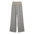 thumbnail image 4 of MYAOYI Women Pants no boundarie High Waist Linen Palazzo Pant Loose Fit Elastic Waist Trousers, 4 of 6