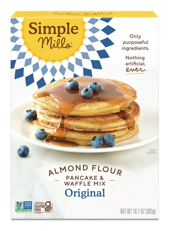 Simple Mills Almond Flour Pancake and Waffle Mix, Gluten-Free, 10.7 oz