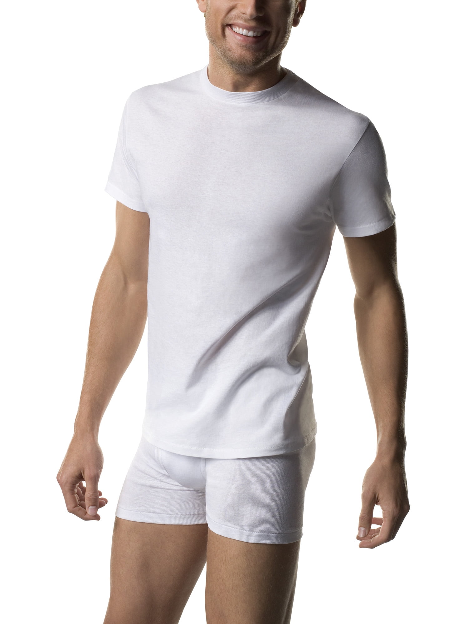 Hanes Hanes Men S Comfortsoft Tagless T Shirts 6 Pack Walmart Com Walmart Com