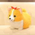 thumbnail image 2 of Almohada de peluche suave con forma de perro con lazo de dibujos animados (15 pulgadas), 2 of 4