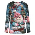 thumbnail image 4 of Penkiiy Christmas Sweaters for Women Ugly Funny Xmas Tree Print Button Up Cardigans Fall Winter Vintage Knitted Outerwear 3XL Multicolor, 4 of 5
