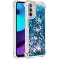thumbnail image 2 of Slim Fit Phone Case for Motorola Moto G 5G 2022,Glitter Liquid Quicksand Effect Silicone Soft TPU Case with Camera Lens and Screen Protection for Moto G 5G 2022,LSWT Blue, 2 of 12