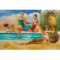 thumbnail image 2 of West, Ronald 32x23 Gold Ornate Wood Framed with Double Matting Museum Art Print Titled - Traveling Sisters, 2 of 4
