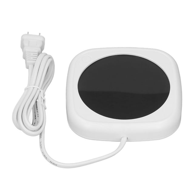 Electric Cup Warmer, Cup Warmer Heating Plate Low Power Consumption Compact Automatic Power Off For Nightstands White
