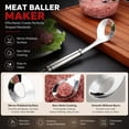 thumbnail image 6 of 2 Pack Stainless Steel Meatball Maker Spoon, Long Handle with Hanging Loop, Meatball Shaper Tool with Hole for Meatballs, Fish Balls & Rice Balls, Akmoler, 6 of 8