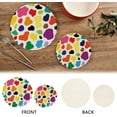 thumbnail image 4 of Coolnut Cow Spots Pot Holder Set of 2, Heat Resistant Wear-Resistant and Non-Slip Stylish Round Pot Holder for Daily Kitchen, Dining Table, Office, Cafe, Restaurant, BBQ Home Decor Gifts, 4 of 6