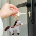 thumbnail image 5 of Fasiaou 2 Counts Year of the Horse Plush Keychain Soft Mascot Charm with Metal Clasp Cute Backpack Accessory for Lunar New Year Gifts Durable Travel Keyring for Adults, 5 of 6