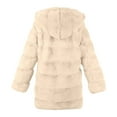 thumbnail image 5 of Fjofpr Winter Coats for Women Sale White Faux Fur Coats for Women Women Winter Warm Faux Coat Warm Furry Faux Jacket Long Sleeve Hooded Outerwear, 5 of 5