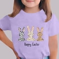thumbnail image 6 of Lovzfmll Teen Girl's T-Shirts, Easter Print Short Sleeve Tee, Casual Loose Fit Pullover Graphic Tees for 12-13 Years, 6 of 9