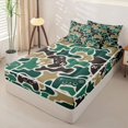 thumbnail image 2 of Homewish Camo Gaming Controller Zipper Queen Comforter Set with Fitted Sheet and 2 Pillowcases,Green Camouflage Print Zipper Bedding Set,Gamepad Reversible,4pcs, 2 of 8