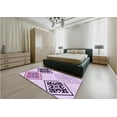 thumbnail image 4 of Ahgly Company Indoor Rectangle Patterned Orchid Purple Area Rugs, 7' x 10', 4 of 6