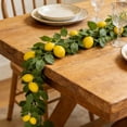 thumbnail image 6 of JoyMoreHome Easter Artificial Lemon Garland, 70.8 Inch Green Leaves Lemon Vine Ornament, for Kitchen, Table Centerpiece, Holiday Party, Wedding, Wall, Stair, 6 of 9