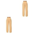 thumbnail image 3 of Soidarity Pantalones de playa mujer pierna ancha transpirables Albaricoque S 2Conjunto, 3 of 6