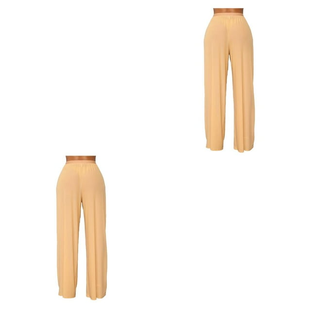 Pantalones de Playa Naiovety Traje de Baño Transparentes Sueltos Albaricoque XXL