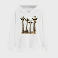 thumbnail image 2 of YUGYXL Women Sweatshirt Cute Giraffe Print Pullover Hoodie Long Sleeve Tops Pullover Y39K Crewneck Sweatshirt White XXL, 2 of 5