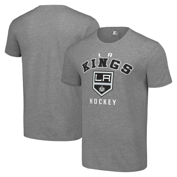 Men's Starter Heather Gray Los Angeles Kings Logo T-Shirt